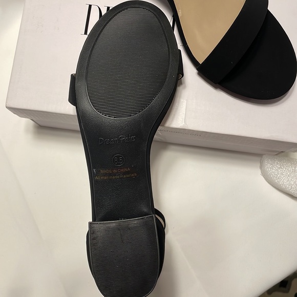 DREAM PAIRS Women's Low-Chunk Low Heel Pump Sandals - Picture 3 of 4